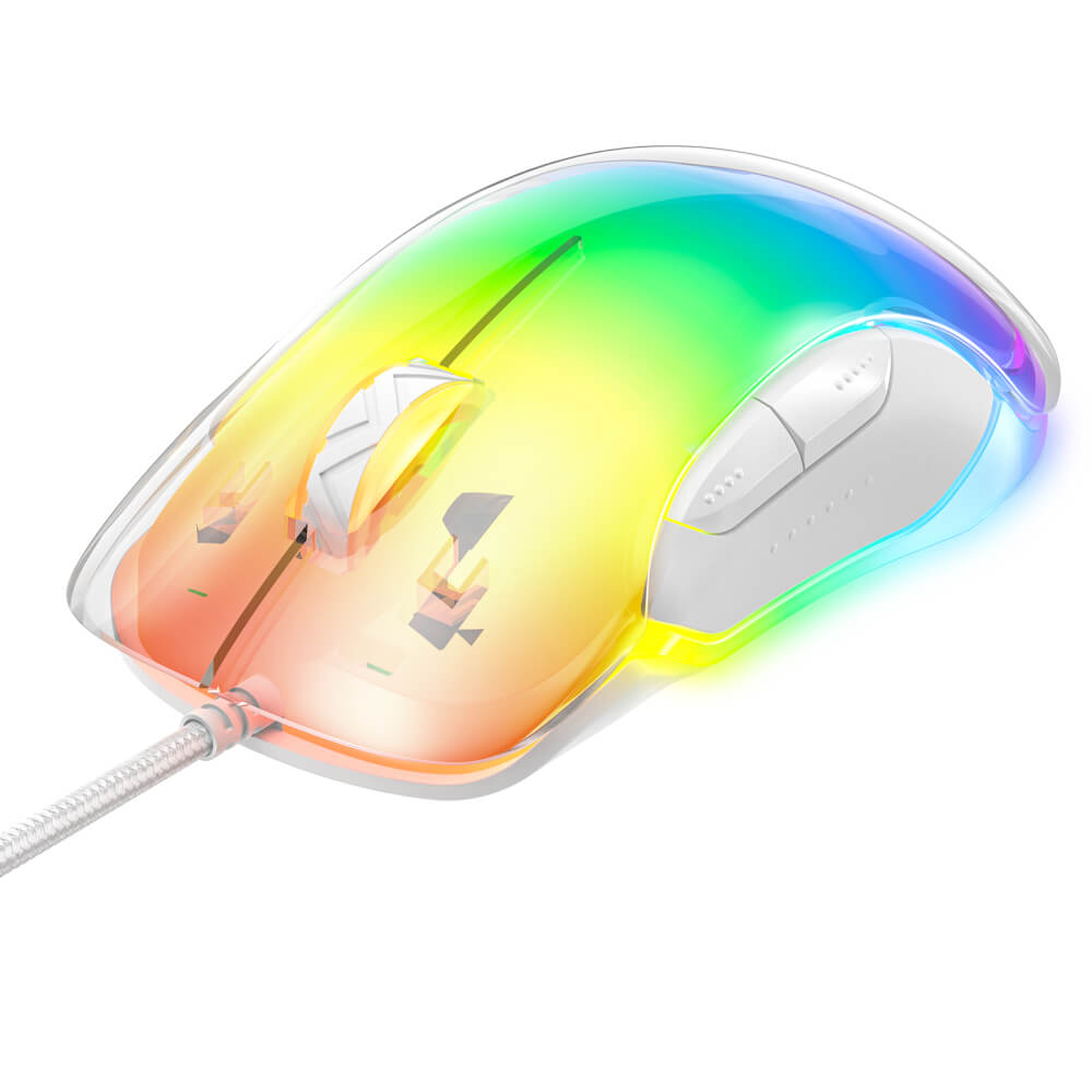 เมาส์เกมมิ่ง ONIKUMA CW925 RGB BACKLIT WIRED GAMING MOUSE - ขาว